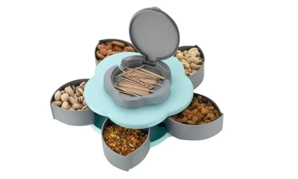Rotating Flower-Shaped Dry Fruit Storage Box