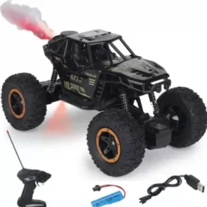 High-Speed RC Monster Truck Car with LED Exhaust Smoke | 4x4 Off-Road Remote Control Car for Kids & Adults